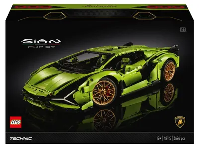 Produktbild von LEGO Technic Lamborghini Sián FKP 37 Rennauto, Modellbausatz für Erwachsene, Geschenkidee zum Geburtstag für Männer oder Frauen, Sammlerstück zum Austellen als Home- oder Büro-Deko, Modellauto 42115