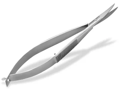 Produktbild von Fadenschere, Nahttrenner, Stickschere, Stoffschere mit Federmechanismus, extra scharfe, gebogene Schneide, präzise Spitze