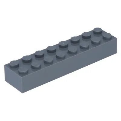 A single dark gray LEGO brick on a white background.
