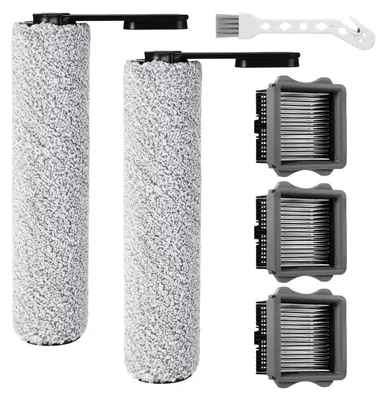 Immagine prodotto di Set di accessori per aspirapolvere lavapavimenti Tineco Floor One S5, composto da 6 pezzi: 3 filtri, 2 rulli spazzola e 1 spazzola per la pulizia