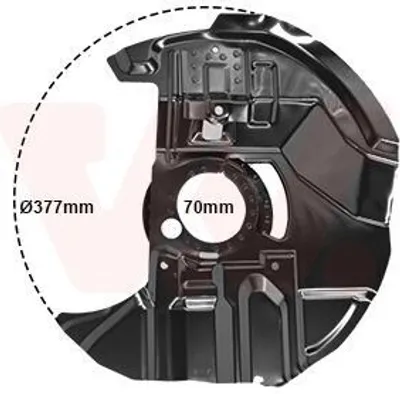 Produktbild von VAN WEZEL Spritzblech Bremsscheibe für BMW 3 Limousine (E46) Vorne Links 0646375 Ankerblech
