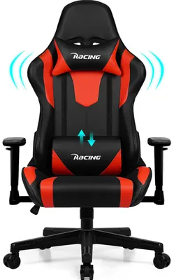 Produktbild von Adormii Gaming Stuhl,Gaming Chair mit verstellbare Lendenkissen,Kopfkissen und Armlehnen,Ergonomischer Gamer Stuhl gepolstert,Gaming Stuhl 150kg,Rod