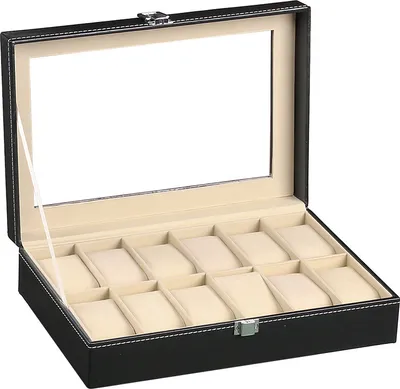 Produktbild von INF Uhrenaufbewahrungsbox - 12 Fächer Beige