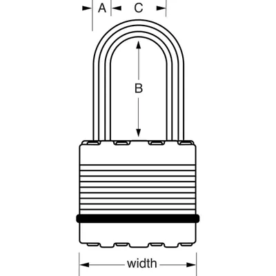 Produktbild von Master Lock Vorhängeschloss mit Korrosionsschustz M1EURDLFCC