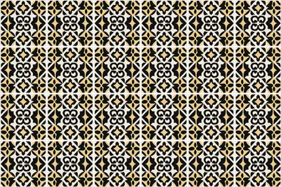 Produktbild von Fliesenaufkleber 10×10 cm – 24 Stück – Selbstklebend – Wasserfest – Pflegeleicht – Hitzebeständig – Für Küche & Bad – Geometrische Blumenmotive