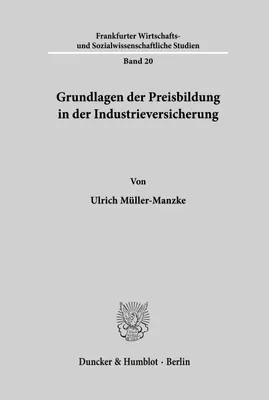 Produktbild von Grundlagen der Preisbildung in der Industrieversicherung.