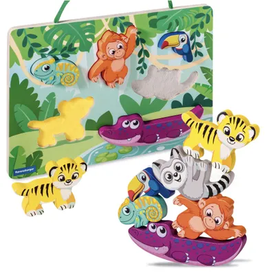 Imagen del producto de Puzzle magnético de madera para niños: Selva, Ravensburger, modelo 04872