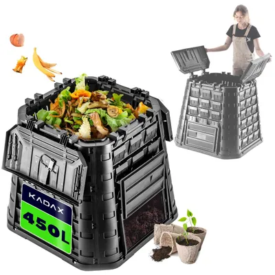 Produktbild von KADAX Modularer Gartenkomposter Ganzjährig frostbeständiger Düngertank 450L