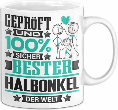 Produktbild von Halbonkel Geschenk Lustiger Spruch für Halbonkel Geschenkidee Bester Halbonkel Der Welt (Weiß)