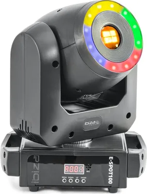 Obrázok produktu pre LED pohyblivá hlava IBIZA ''E-SPOT100'', 100 W, s RGB LED prstencom