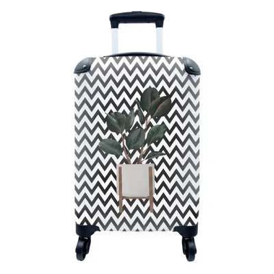 Produktbild von MuchoWow® Koffer Handgepäck Trolley Rollkoffer Kleine Reisekoffer mit 4 Rollen - Zimmerpflanze - Blumentopf - Pflanzen - Cabin Size < 55x40x23 cm & 55x40x20 cm - Fotokoffer - Kabinenkoffer - Boardgepäck - Reise-Box - Reisekoffer - Reisegepäck - Koffer mit Bild - Trolley für Kinder