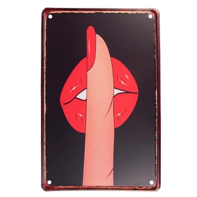 Productafbeelding van Clayre & Eef Wanddecoratie, 20x30 cm, rood, zwart, metaal