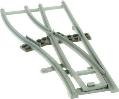 Produktbild von 1x Lego Zug Gleis 4.5V Weiche alt-hell grau links Eisenbahn Schiene x878cx2