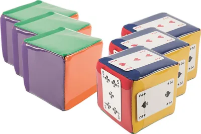 Zdjęcie produktu dla Zestaw 6 mini kostek do zabawy Sporda - zabawka edukacyjna 11 cm