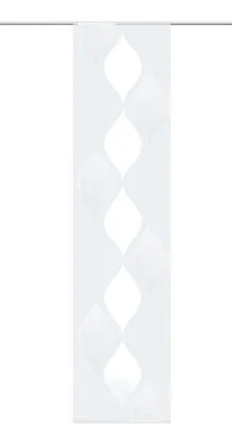 Produktbild von Schiebevorhang Flächenvorhang Flächenschal Paneel Scherli Effektvoile weiche Raute weiß 60x245cm