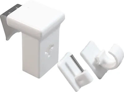 Produktbild von 10x Fensterhaken Dekohaken Dekoklipp mit austauschbaren Aufsätzen, weiß, Klemmbereich 10-27 mm