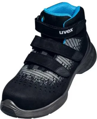 Produktbild von Uvex 1 G2 Sicherheitsschuh S1 Klettstiefel Weite 12 schwarz/blau/silber 44