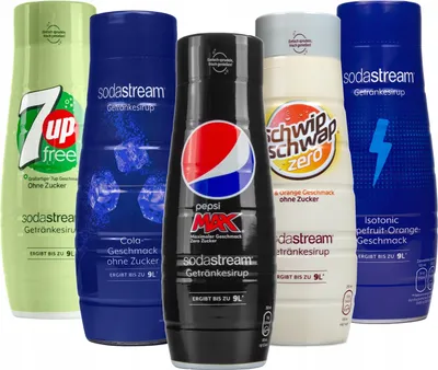 Image de Sirop Sodastream Zero 7UP Pepsi Cola, 440ml, 5 pièces