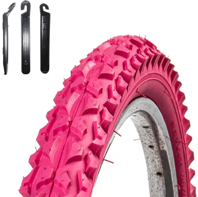 Produktbild von 1 x Roverstone Fahrradreifen 24 x 2,125 (57-507) Rosa inkl. Reifenheber