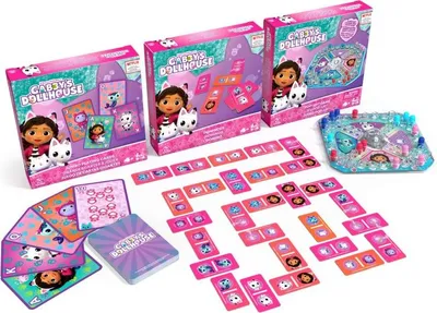 Produktbild von Gabby's Dollhouse Brettspiele – 3er-Pack – Kinderspiel