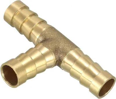 Image de Raccord en T à 3 voies en laiton de 10 mm pour véhicules.