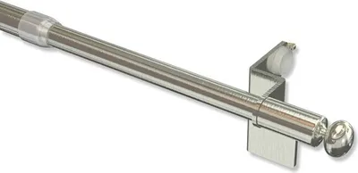 Produktbild von Interdeco Klemmfix Klemmstange, Scheibenstange Edelstahl-Optik Modell Glory, 50-80 cm ( Packung 2 Stück)