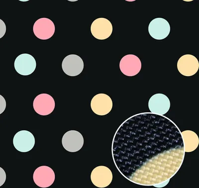 Produktbild von Outdoorstoff Bezugsstoff Oxford Meterware Wasserdicht mit Motiv Pastel Punkten