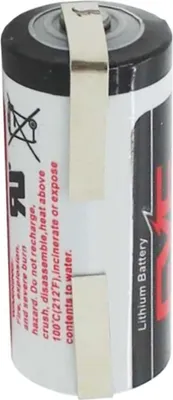 Produktbild von Lithium 3,6V Batterie ER 14335, 2/3 AA ER14335 Standard Batterie mit Lötfahne U-Form zum Selbstumbau, Selbsteinbau