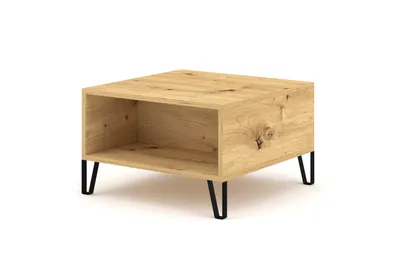 Image de Table basse carrée BILBAO coloris chêne artisan 60x60 x37 cm
