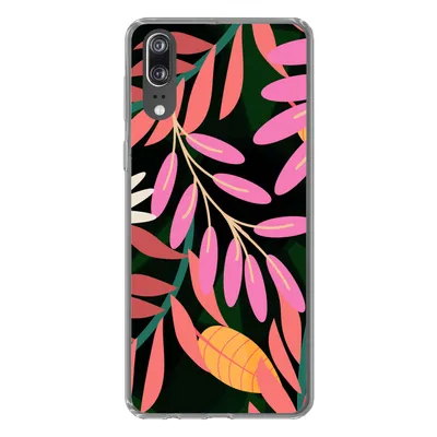 Produktbild von MuchoWow® Handyhülle Schutzhülle Hülle für Huawei P20 Tropisch - Blumen - Muster Silikon Softcase Handy Hülle - Hardcover