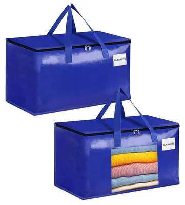 Productafbeelding van Grote Opbergtassen met Ritssluiting (2 Stuks) voor Verhuizing