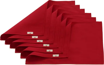 Produktbild von Vivi Idee 6er Tischsets Platzset 100% Baumwolle Weihnachtsdeko Platzdeckchen Stoff abwaschbar Handgenäht 52x33cm (Rot)