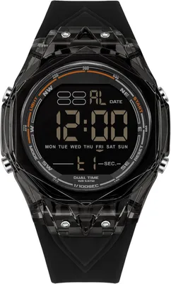 Produktbild von Digitale Herren Sportuhr 50M Wasserdicht mit Stoppuhr, Alarm, Dualzeit, LED Beleuchtung, Kalender, Stoßfest, Outdoor Uhr Schwarz