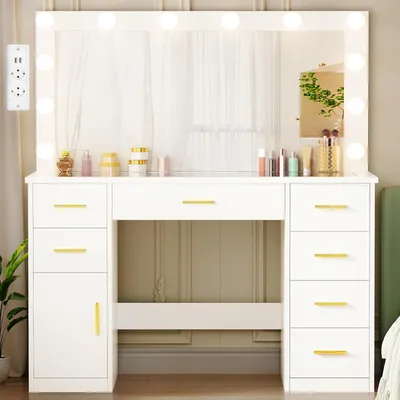 Immagine prodotto di Tavolino da trucco - Specchio con illuminazione a LED e 3 livelli di luce