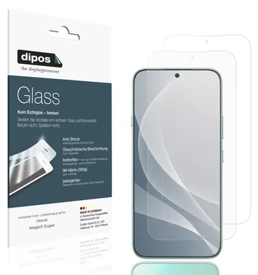 Obrázok produktu pre 2 ochranné fólie pre Honor Magic9, super matná povrchová úprava – fólia s ochranou proti nárazom, tvrdosť 9H, vyrobená z tvrdeného skla (plastové sklo)