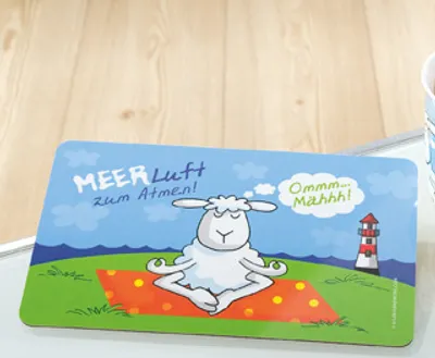 Produktbild von Frühstücksbrettchen maritim ( Meer Luft zum Atmen) mit Schaf