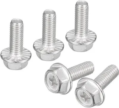 Productafbeelding van M6x16mm Zeskantflensbouten met Kruiskop, 20 Stuks Roestvrij Staal