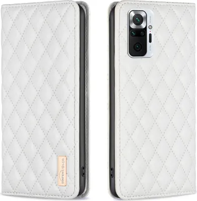 Obrázek produktu pro Redmi Note 10 Pro Case, elegantní flipové kožené pouzdro ve stylu knihy se stojánkem pro Xiaomi Redmi Note 10 Pro / 10 Pro Max White