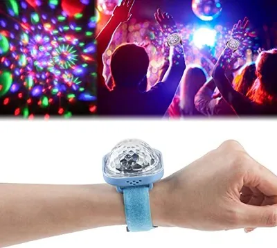 Obrázok produktu pre Mini disko guľa Detská párty svetelná batéria - bezdrôtový malý náramok, LED lampa s projektorom hviezdnej oblohy, prenosná