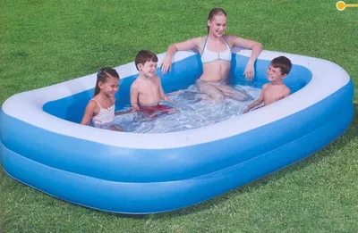 Produktbild von Bestway Family Pool "Blue Rectangular", 201 x 150 x 51 cm, 54005