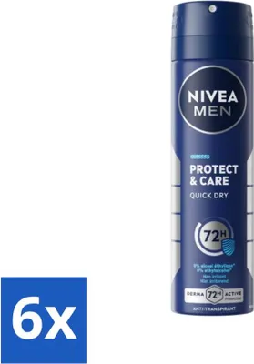 Produktbild von NIVEA Men Deodorant Spray Protect & Care 150 ml - Vorteilspack - 6 Stücke