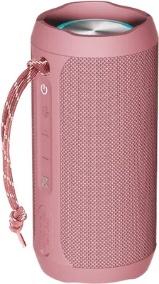 Productafbeelding van Bluetooth-luidspreker, IPX7 waterdicht, stereo-koppeling (2x verbinden), 20 uur speelduur, 360° bas, draagbaar, geschikt voor buiten, zwembad, auto, RGB-verlichting, AUX/TF, Type-C