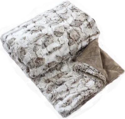 Produktbild von Plaid aus Fellimitat mit Fleecefutter