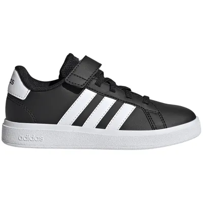 Produktbild von adidas Grand Court Elastic Lace and Top Strap Sneaker mit Klettverschluß Kinder A0QM - cblack/ftwwht/cblack 30