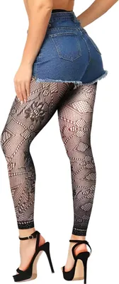 Productafbeelding van Hoog Getailleerde Voetloze Visnet Panty's voor Dames - Perfect voor Festival, Cosplay en Halloween
