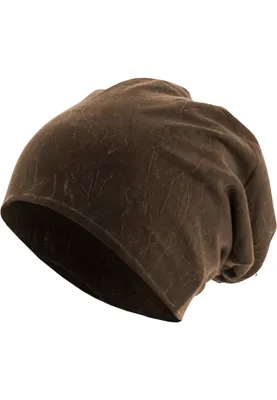 Produktbild von Urban Classics Stonewashed Jersey Beanie - chocolate