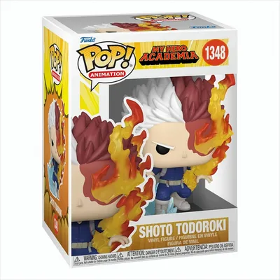 A Funko Pop! vinyl figure of Shoto Todoroki from My Hero Academia, displayed in its original packaging.