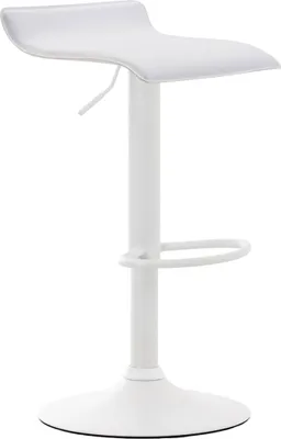Produktbild von CLP Barhocker Dyn V2 Kunstleder höhenverstellbar und drehbar weiß Gestell Farbe weiß