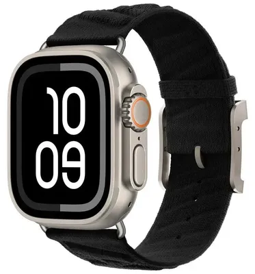 Obrázek produktu pro Náhradní řemínek pro Apple Watch - nylonový řemínek - řada 11, velikost 42 mm - kovová spona - černá barva