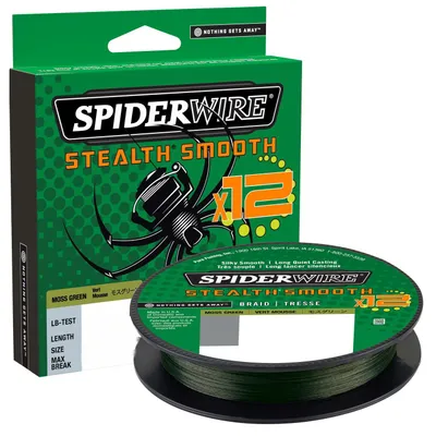 Produktbild von SpiderWire Stealth® Smooth 12 Braid Moss Green - 2000m geflochtene Angelschnur, Durchmesser/Tragkraft:0.07mm / 6.0kg